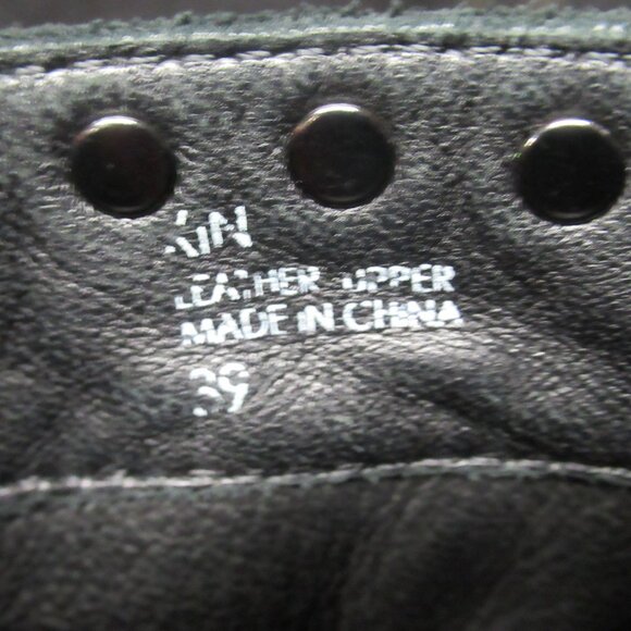 Ash "Xim" Black Leather Studded Lace Up Combat Boots Sz.9/39 - Picture 12 of 13